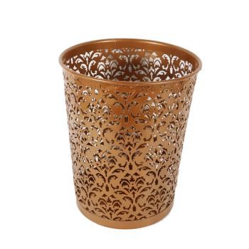 Stanset metall rundt søppelbøtte